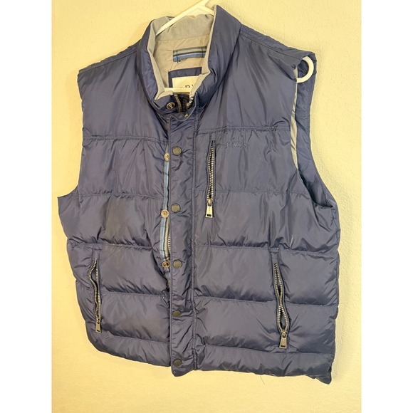 Orvis Puffer Vest Full Zip Quilted Padded Outdoor‎ Casual Blue L - Picture 1 of 9